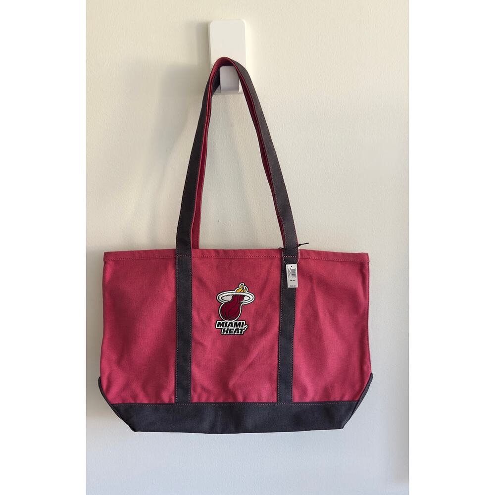 NWT: Gap x NBA Miami Heat Logo Canvas Tote Bag - Picture 4 of 6